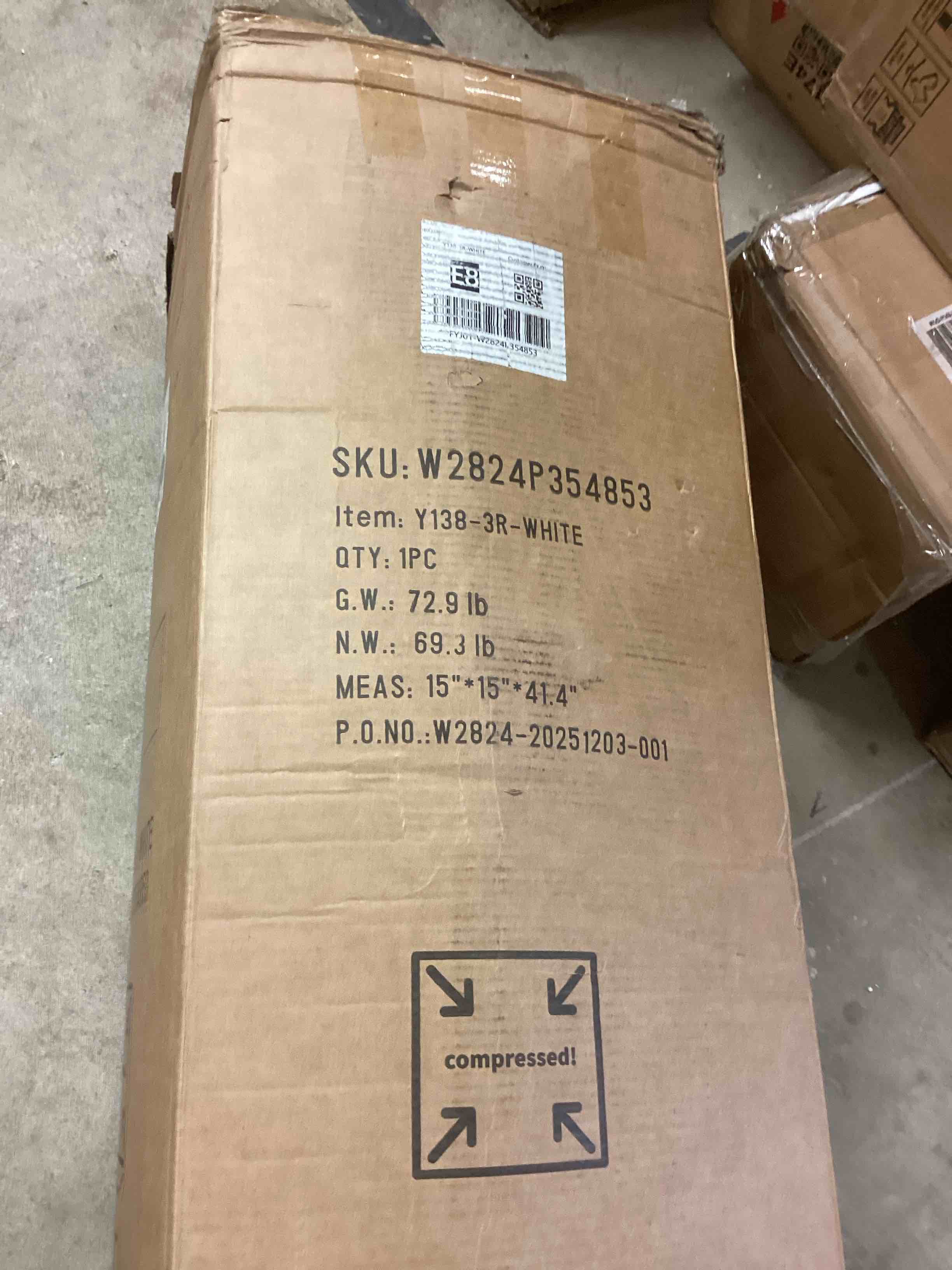 Condition photo showing Good Condition for 111" l shaped modern modular sectional curved sofa, minimalist style comfy cloud couch for living room apartment, no assembly required boneless couches (incomplete one box only)