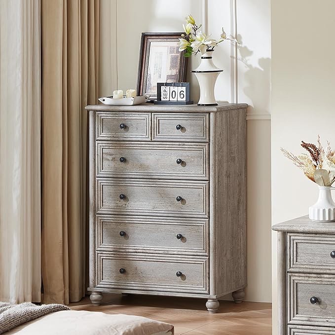 farmhouse 6 drawer dresser 