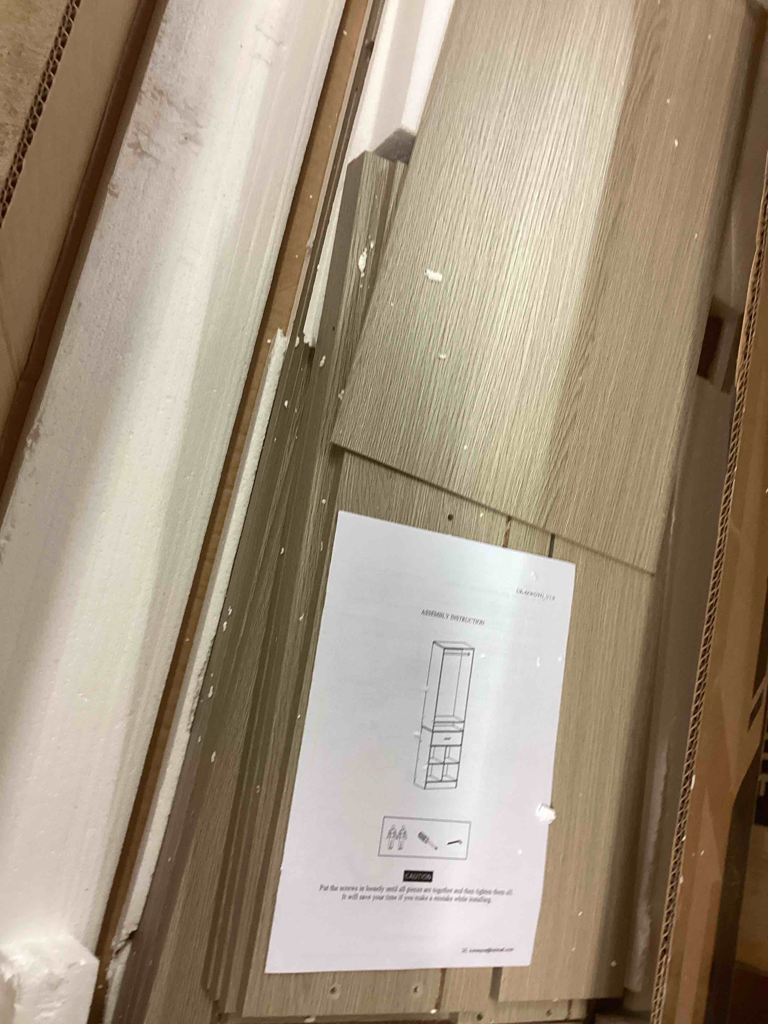 Condition photo showing New/Like New for closet drawer system one drawer gray 