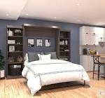 queen murphy bed, gray (incomplete 1 box of 5 only)