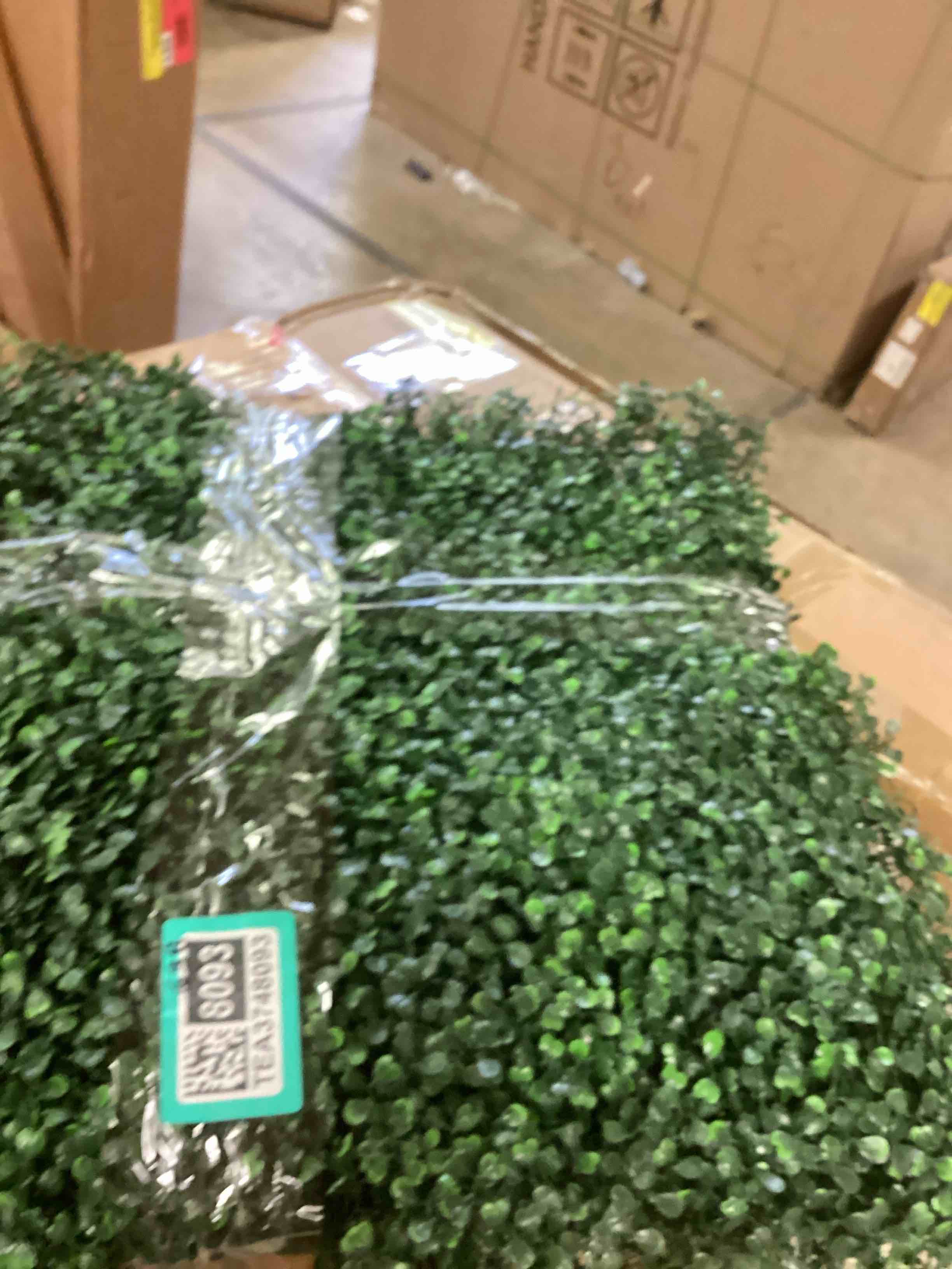 Condition photo showing New/Like New for select surfaces premium artificial hedge panel boxwood 20” x 20” (2-panel)