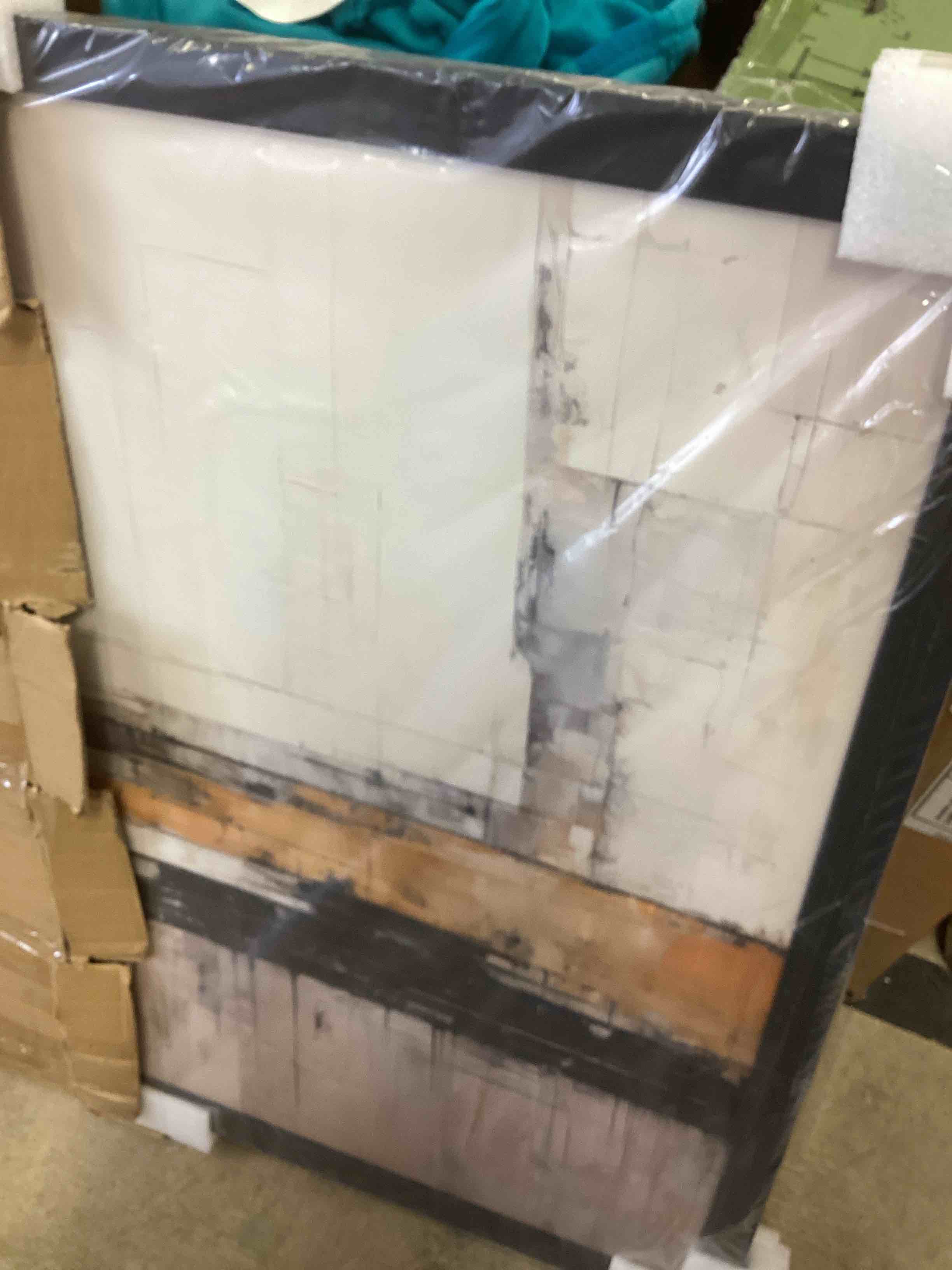 Condition photo showing New/Like New for "abstract black beige road collage "