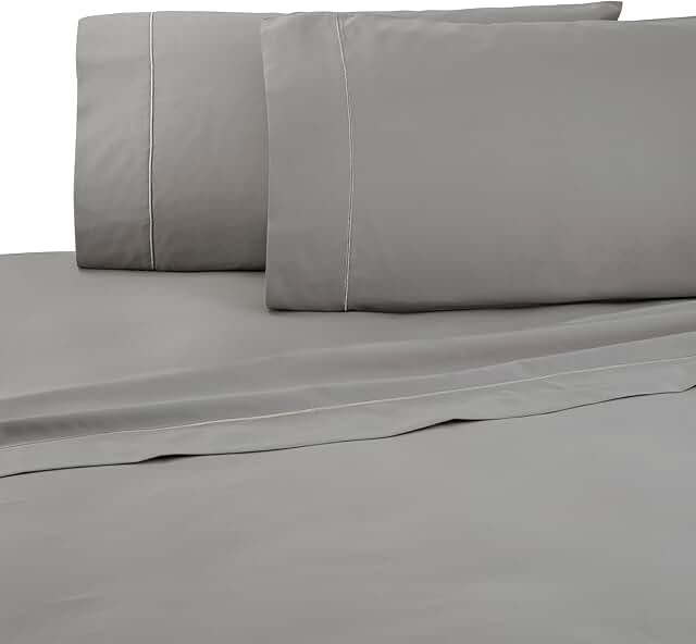 Martex 100% Supima Cotton Pillowcase Pair – Standard Pillow Cases Set of 2 – American-Grown - Hotel Luxury – 700 Thread Count Pillow Cover – Limestone 2 sets 