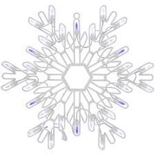 Northlight 15-in x 16-in White Snowflake Window Cling Light