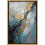 Art Remedy After The Rainfall Blue Abstract Canvas Wall Art, Gallery