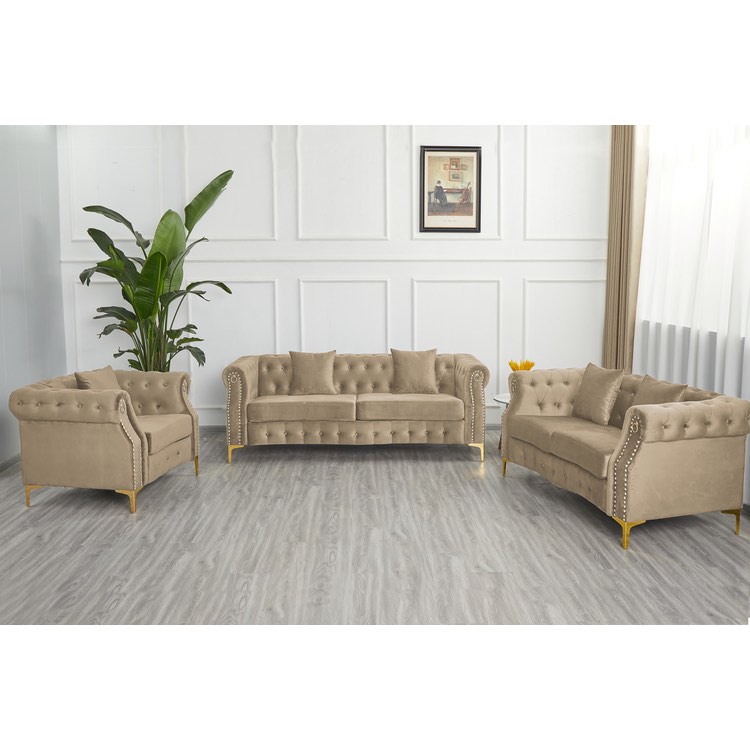 lugang loveseat ,beige (incomplete one box of two only)