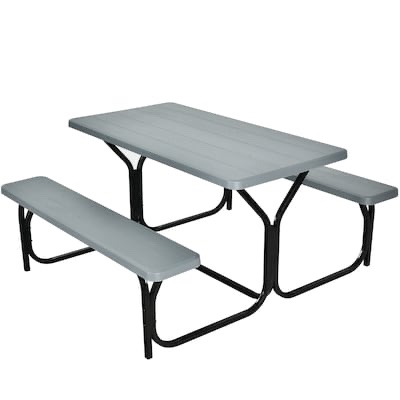 Images Costway Rectangle Outdoor Dining Table 54-in W x 59-in L
