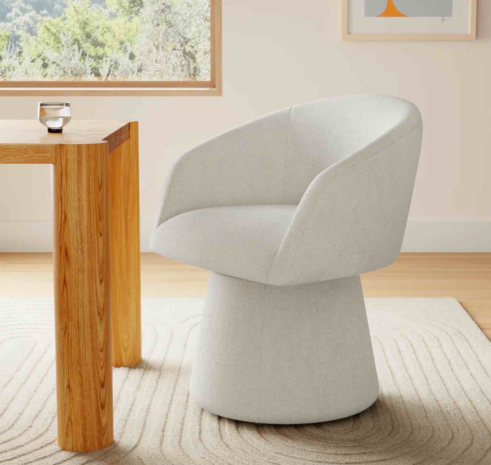 Kyo Chenille Upholstered Barrel Chair