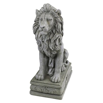 Design Toscano 30-in H x 11.5-in W Gray Lion