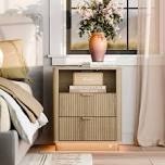 curved night stand with charging station lighting,modern side table storage cabinet for bedroom office(1)