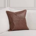 Villa Home Collection Dumont Leather Accent Pillow, Size One Size - Brown