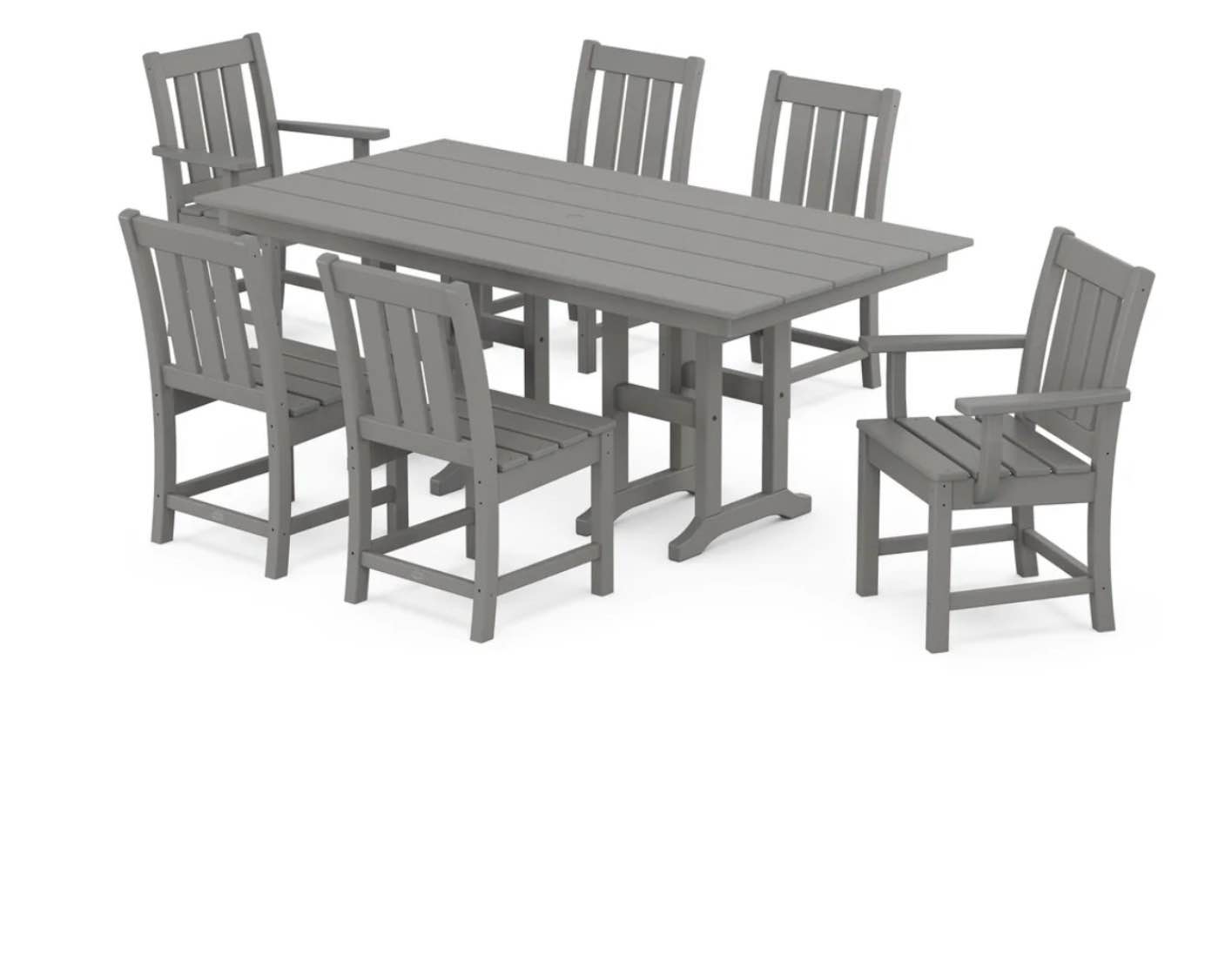 Oxford 7-Piece Farmhouse Dining Set (pickup 5 boxes) 