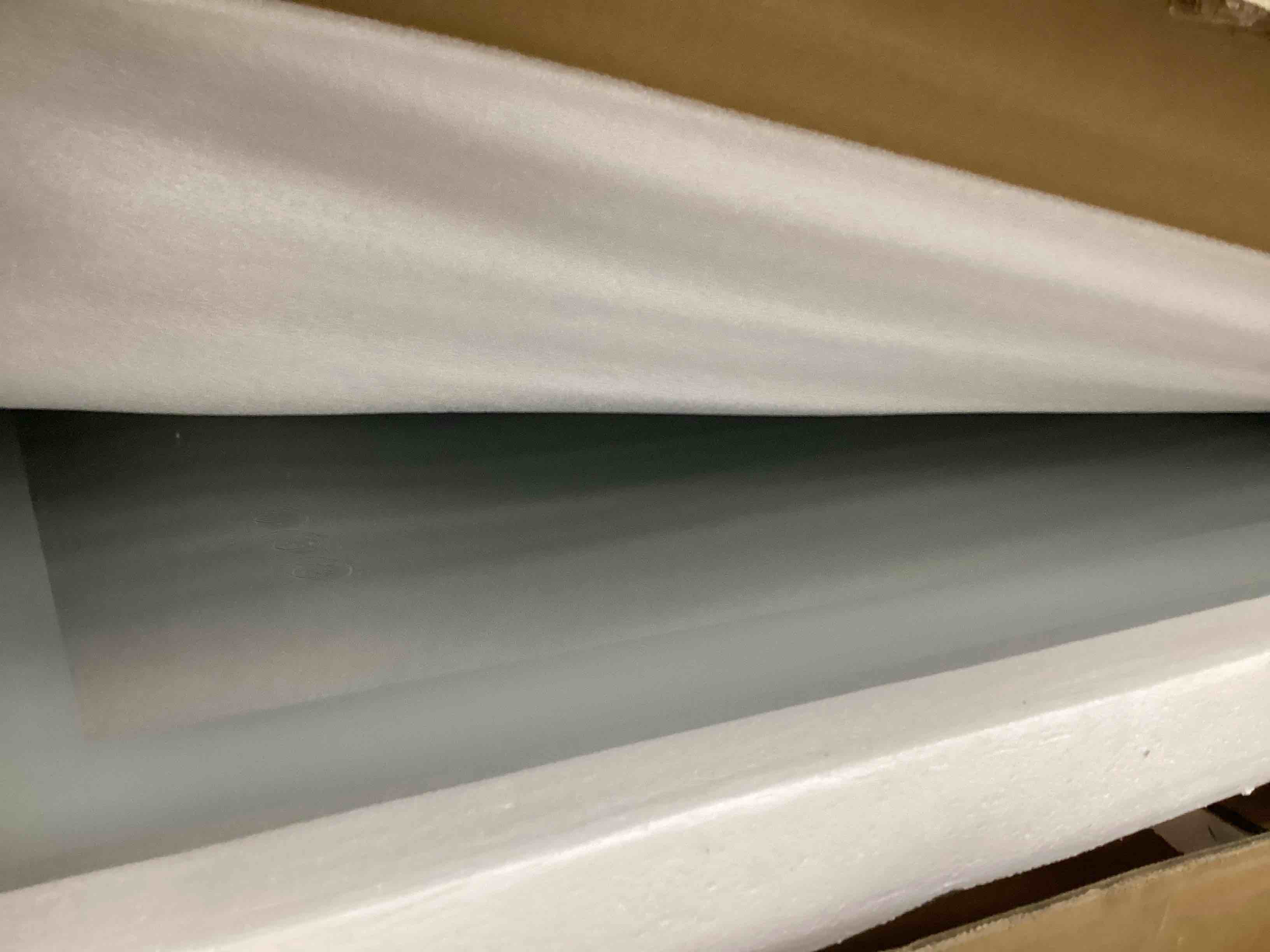 Condition photo showing Good Condition for apmir 51 in. w x 30 in. h rectangular framed front and back led lighted anti-fog wall bathroom vanity mirror in tempered glass