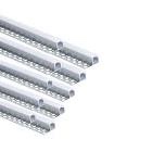 Besseto Plaster-in LED Channel 10 Pack 6.6FT/2 Meter Trim Edge Tile LED Strip Aluminum Channel, Trimless Recessed Drywall Aluminum LED Profile with Milky Diffuser and End Caps
