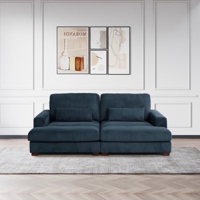 corduroy sofa by latitude run, blue