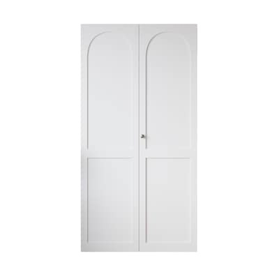 Coast Sequoia Arch Top 30 in. x 80 in. Solid Core White Primed MDF Wood Closet Bi-Fold