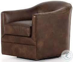  Quinton Arvada Cigar Leather Swivel Chair