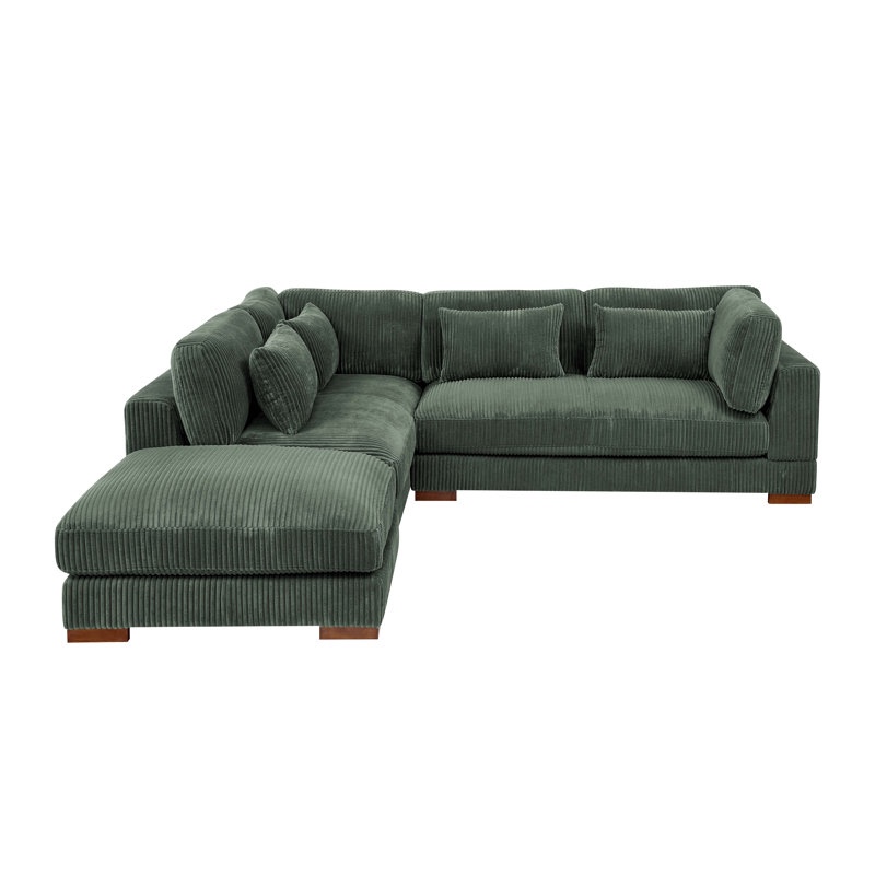 Beeston 107" Wide Sofa and Chaise with Ottoman By Ebern Designs (INCOMPLETE ONLY RAF LV FRAME+CUSHION)