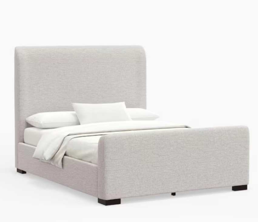Adele Beige Wood Frame Queen Platform Bed (BOX 2 OF 3 ONLY)