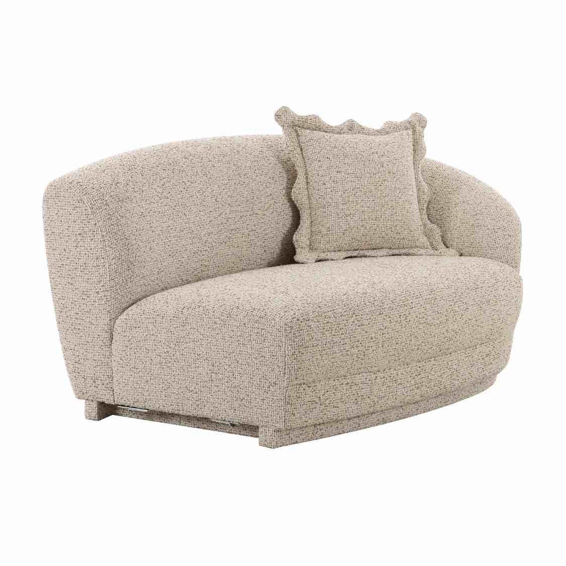 Condition photo showing Good Condition for marion 2-piece two-tone textured performance boucle sectional (color beige) (only 1pc, incomplet)