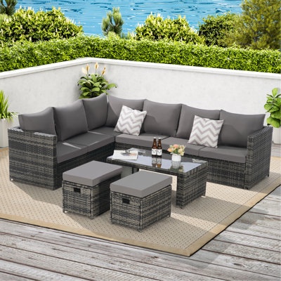 6-piece outdoor wicker patio furniture set ,(incomplete 2 boxes of 4 only) (box # 3, 4) 