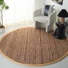 SAFAVIEH Natural Fiber Collection Area Rug - 9' Round, Natural, Handmade Farmhouse Jute, Ideal for High Traffic Areas in Living Room, Bedroom (NF747A)