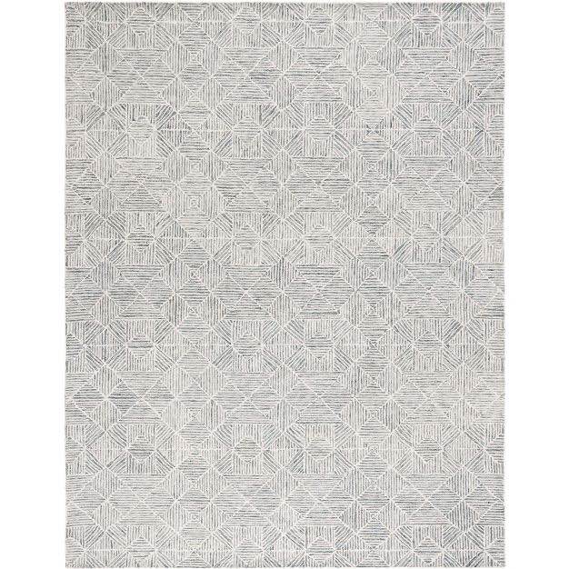 Abstract ABT763 Hand Tufted Indoor Area Rug - Green/Ivory - 9'x12' - Safavieh