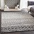 surya area rug 6’ x 9’  white/black (model similar from stock photo)