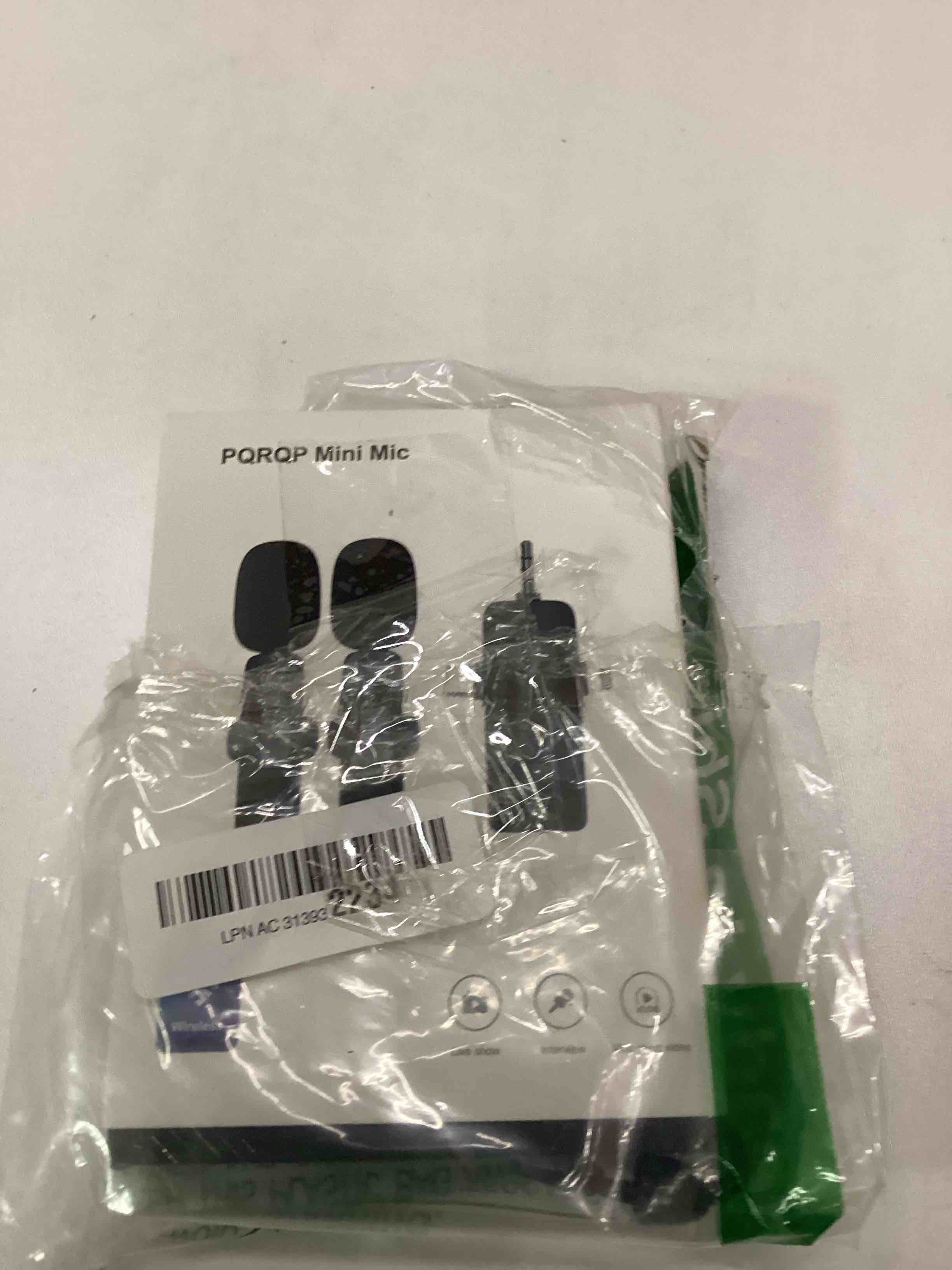 Condition photo showing New/Like New for pqrqp 3 in 1 wireless microphone for iphone, android, camera, usb-c microphone, wireless lavalier microphone, mini microphone, noise canceling lapel mic for interview video podcast vlog youtube