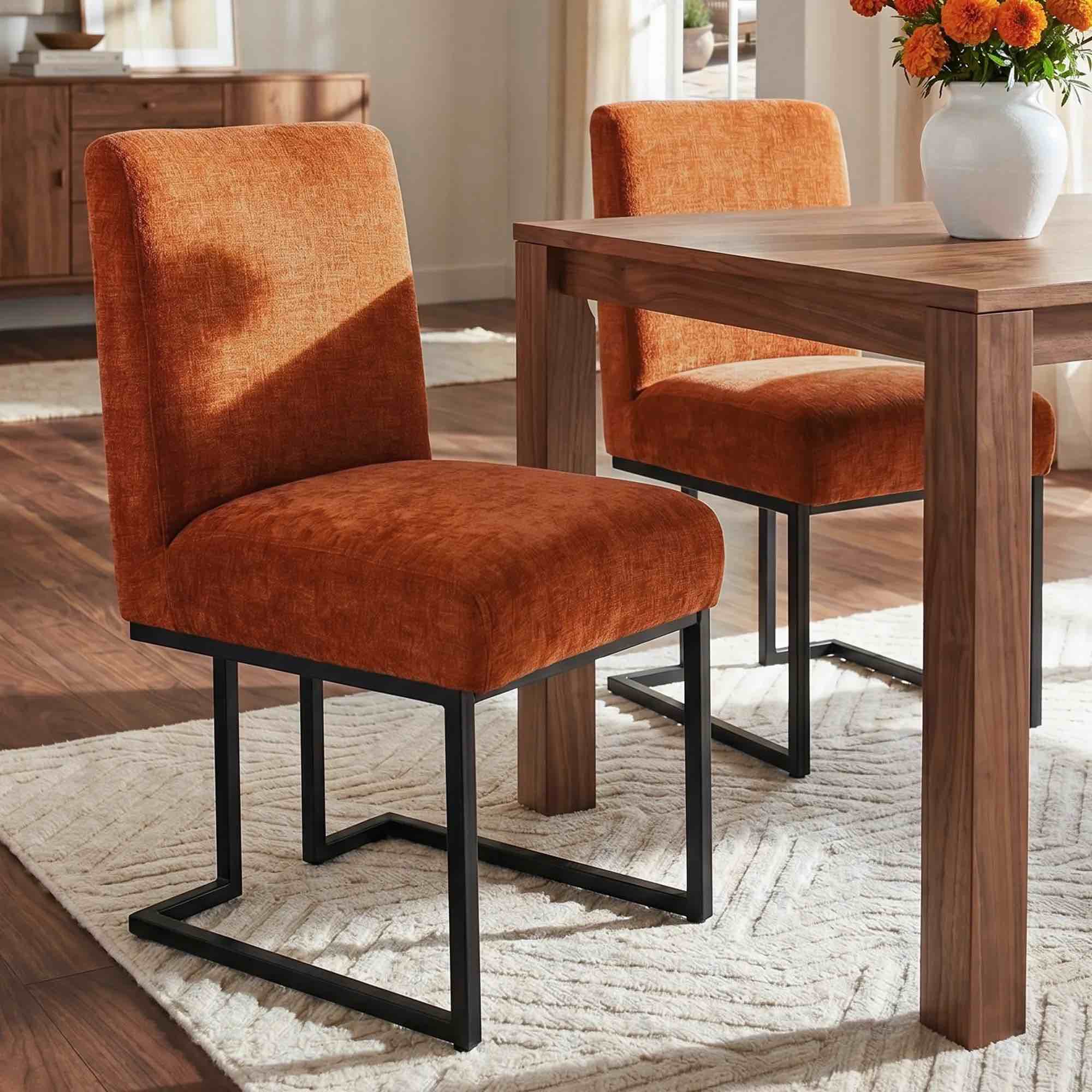 mason modern metal frame upholstered dining chair , 1pc