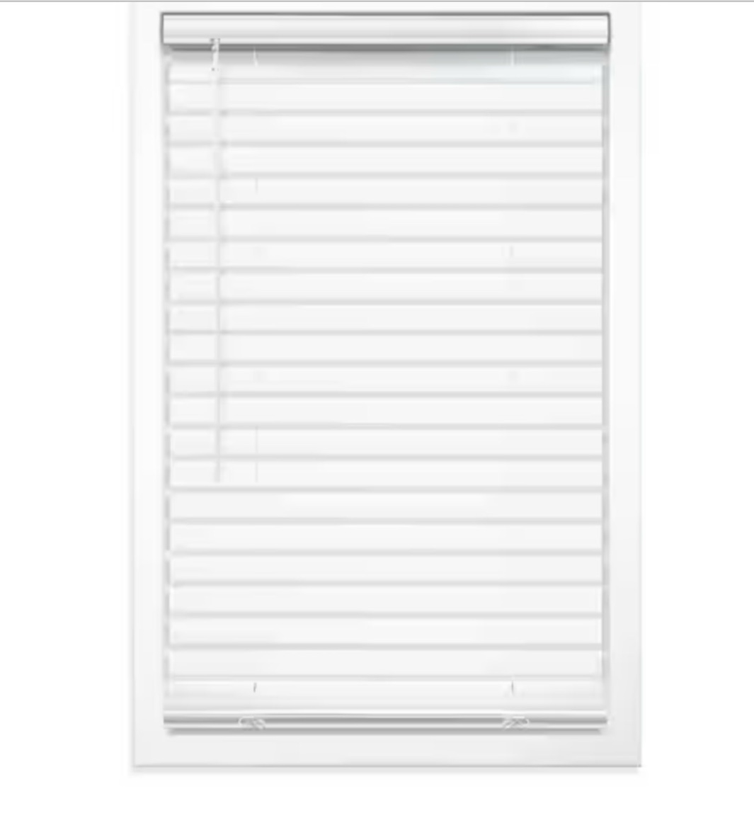 white cordless room darkening vinyl blinds with 2 in. slats - 52 in. w x 72 in. l