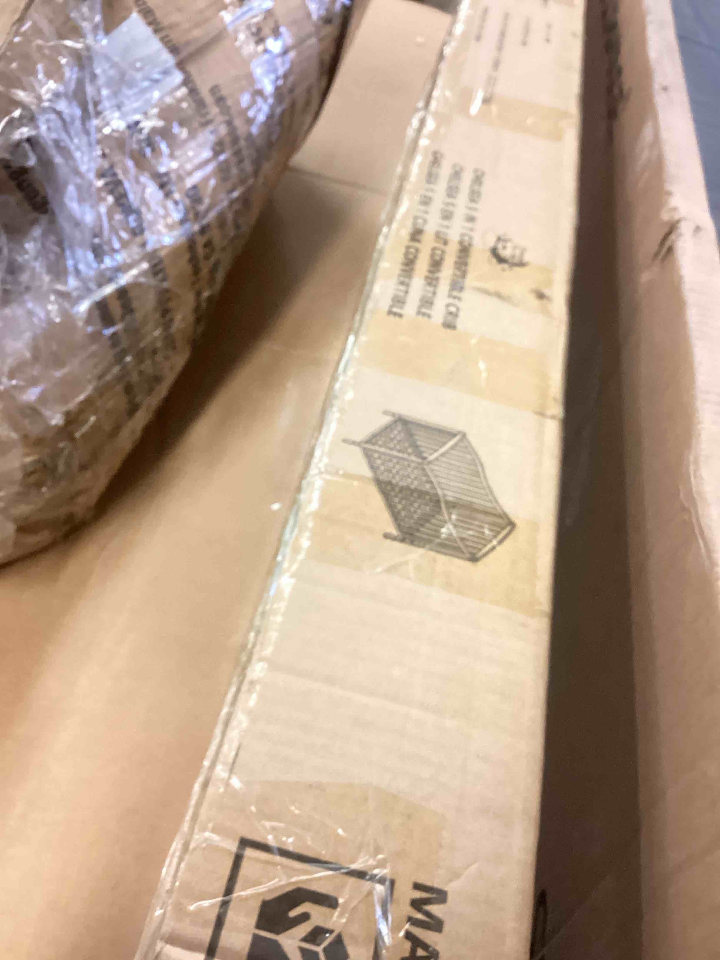 Condition photo showing New/Like New for dream on me chelsea 5-in-1 convertible full-size baby crib in steel grey, greenguard gold & bsa, pinewood, 4 mattress heights, converts to toddler, day & full-size bed, modern classic nursery steel gray 53"l x 29"w x 38"h crib (jpma certified)