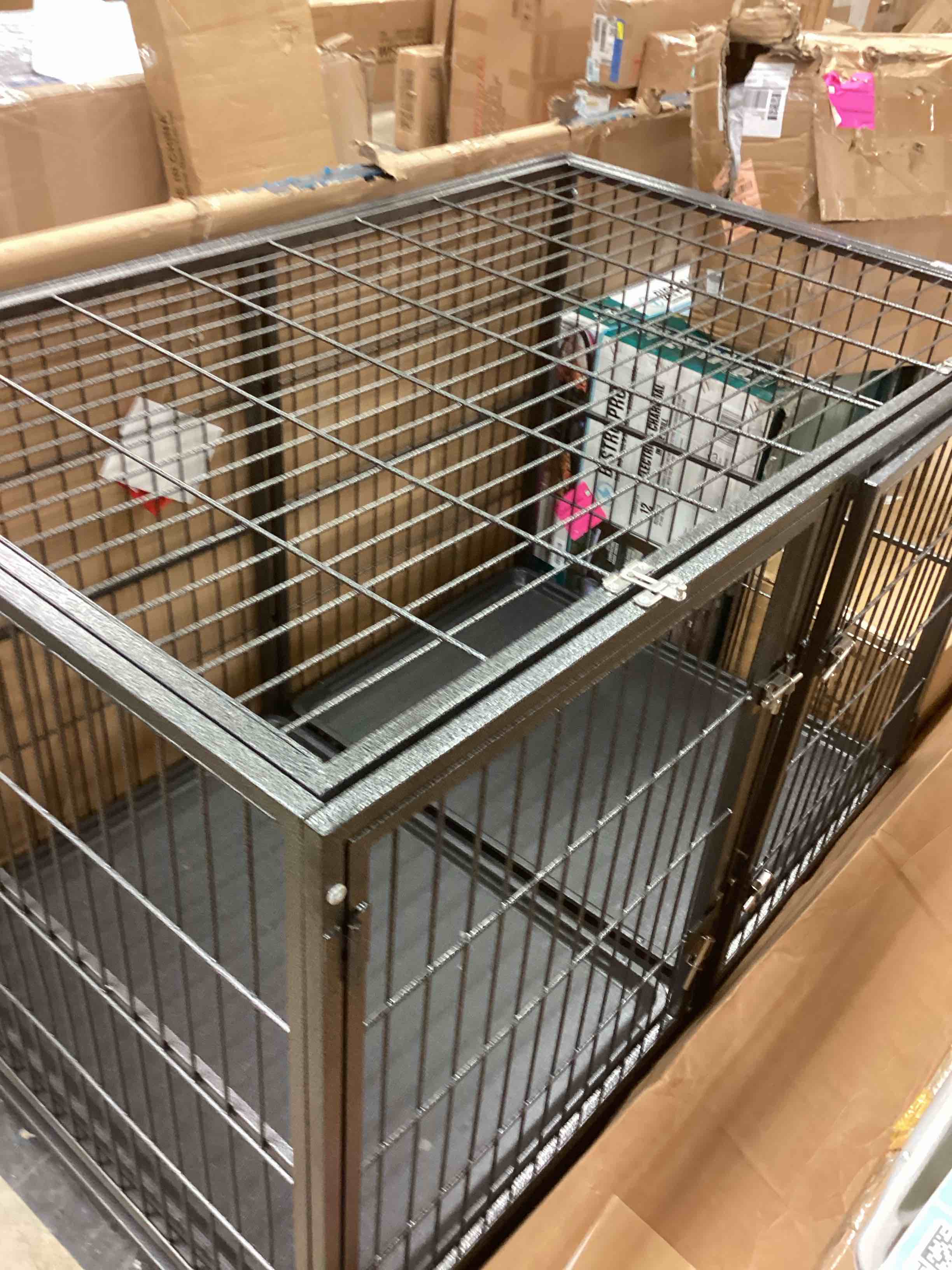 Condition photo showing Good Condition for garvee 48-in heavy duty dog crate escape-proof metal kennel with lockable wheels 