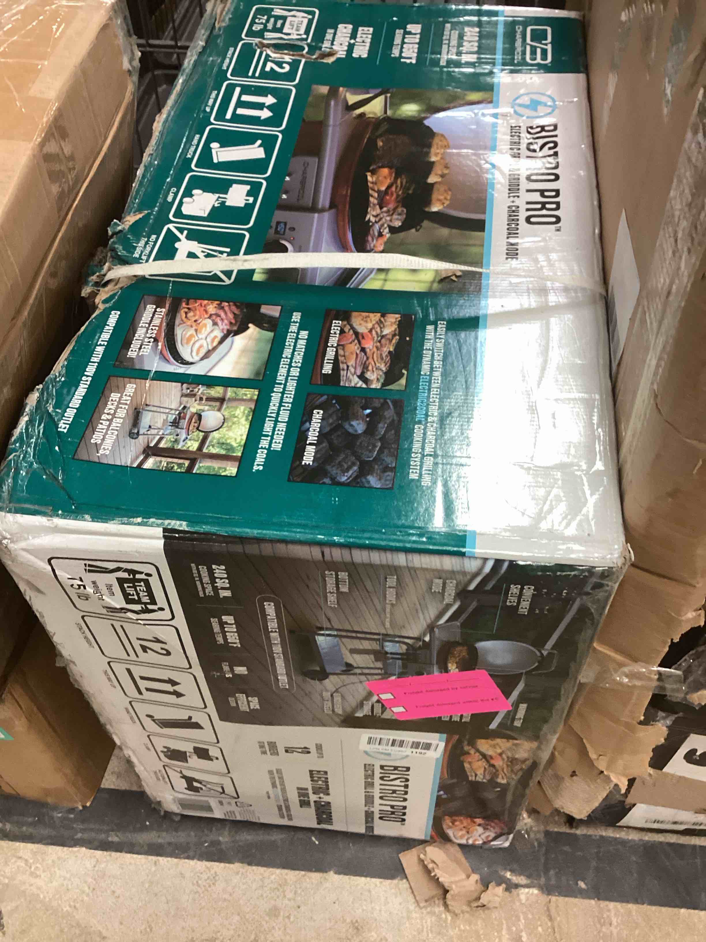 Condition photo showing New/Like New for bistro pro™ electric grill & griddle + charcoal mode, red - 25302146