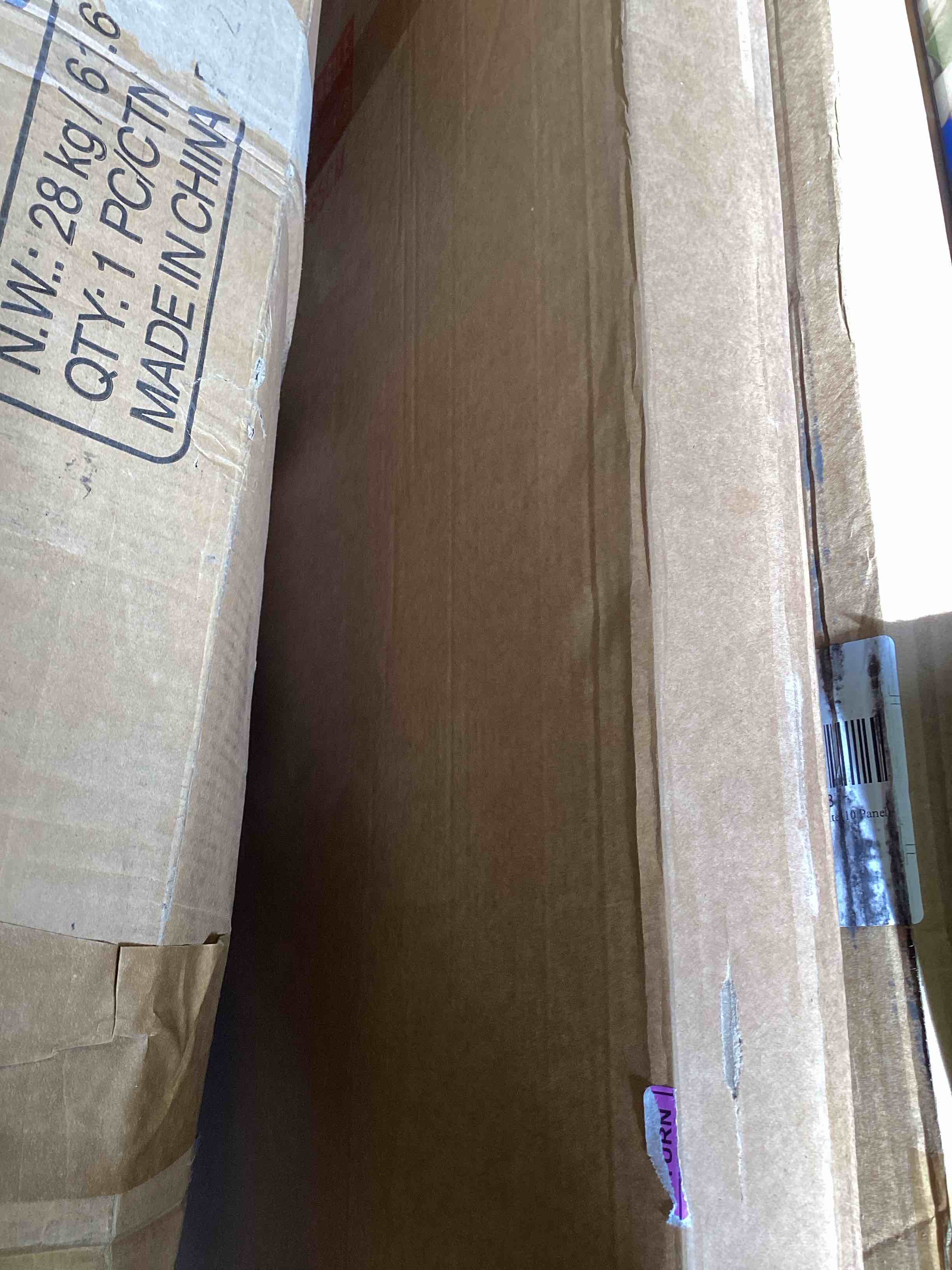 Condition photo showing New/Like New for full length mirror 59" x 24" irregular wall mirrors wood framed full body mirror hanging or leaning against wavy floor mirrors for living room bedroom entryway bathroom retro brown dark brown