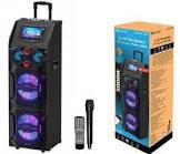 Supersonic Bluetooth Corded Electric Pro-Karaoke Speaker with Microphone and Remote Control  Black