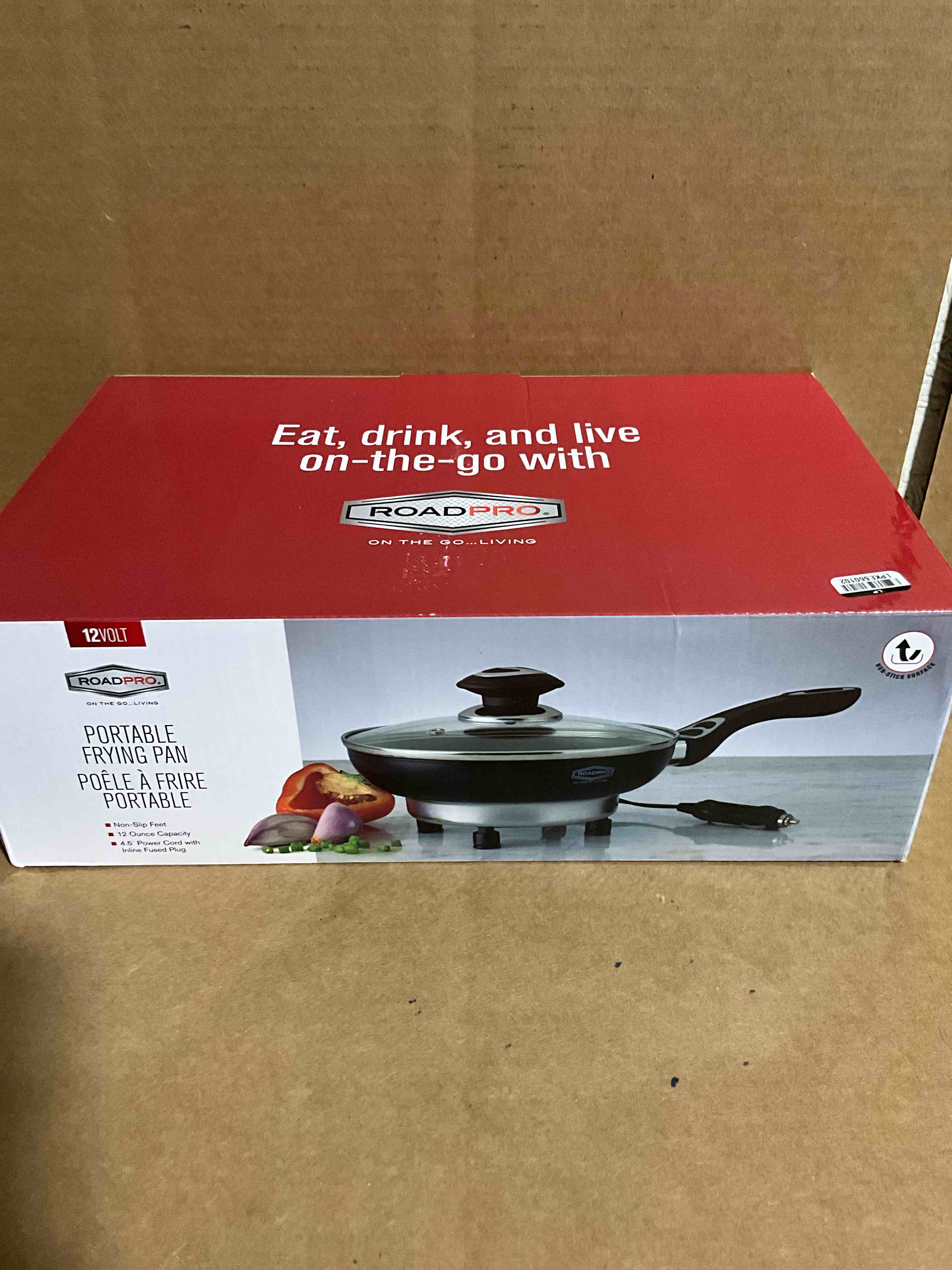Condition photo showing New/Like New for Roadpro RPSL-335 12V Portable Frying Pan Frying Pan Black Small
