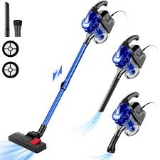 corded vacuum cleaner, 17kpa powerful suction with 600w motor, 4 in 1 lightweight handheld stick vacuum for pet hair hard floor and carpet