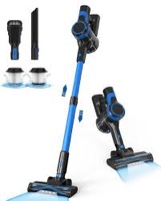 devoac v50 product devoac-v50-cordless vacuum cleaner-6 in 1 lightweight stick 40min runtime pet hair removal for hard floors carpets blue