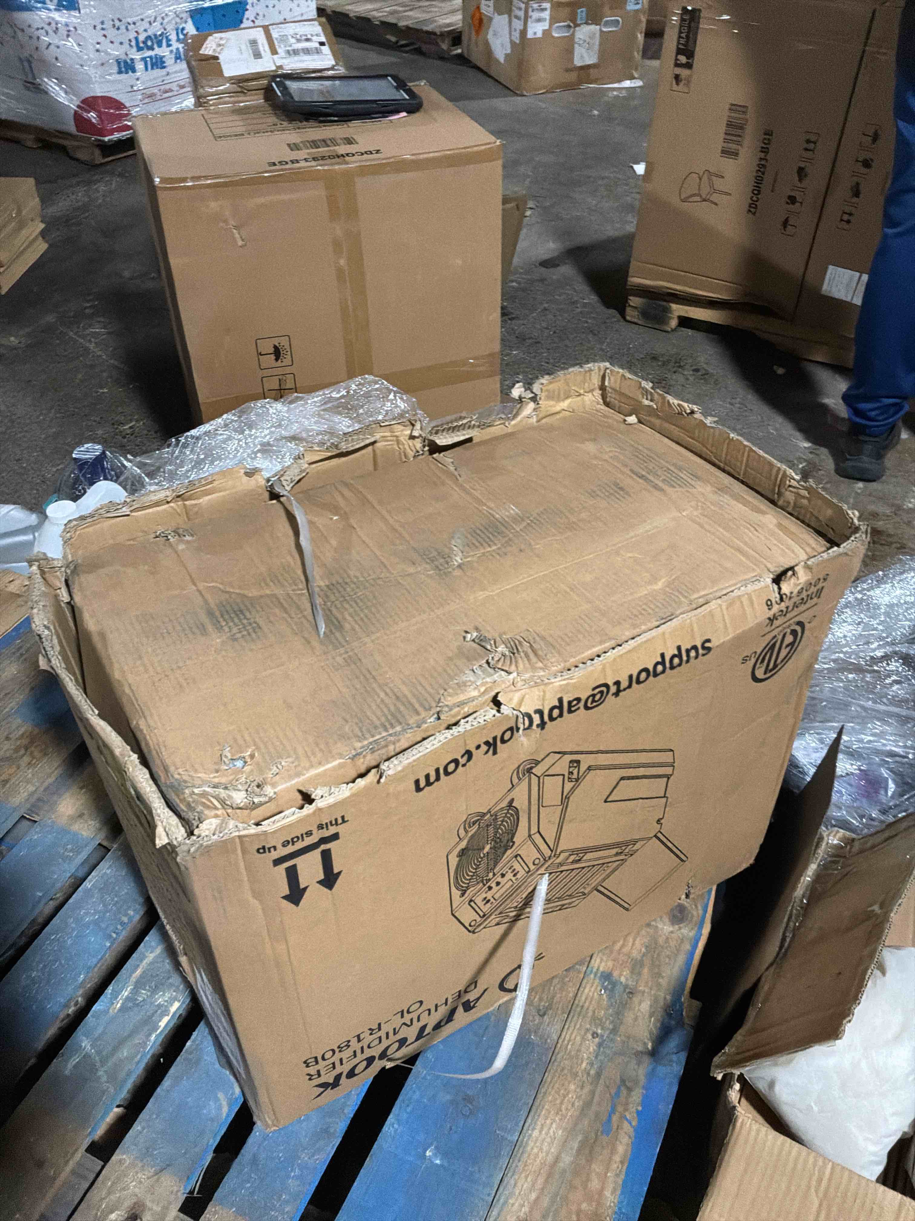 Condition photo showing New/Like New for 180 Pint Commercial Dehumidifier with Pump for Large Basements & Crawl Spaces, Continuous Drain Dehumidifier up to 6,000 Sq.Ft, Auto Defrost, Memory Restart, Digital Control, with Wheels