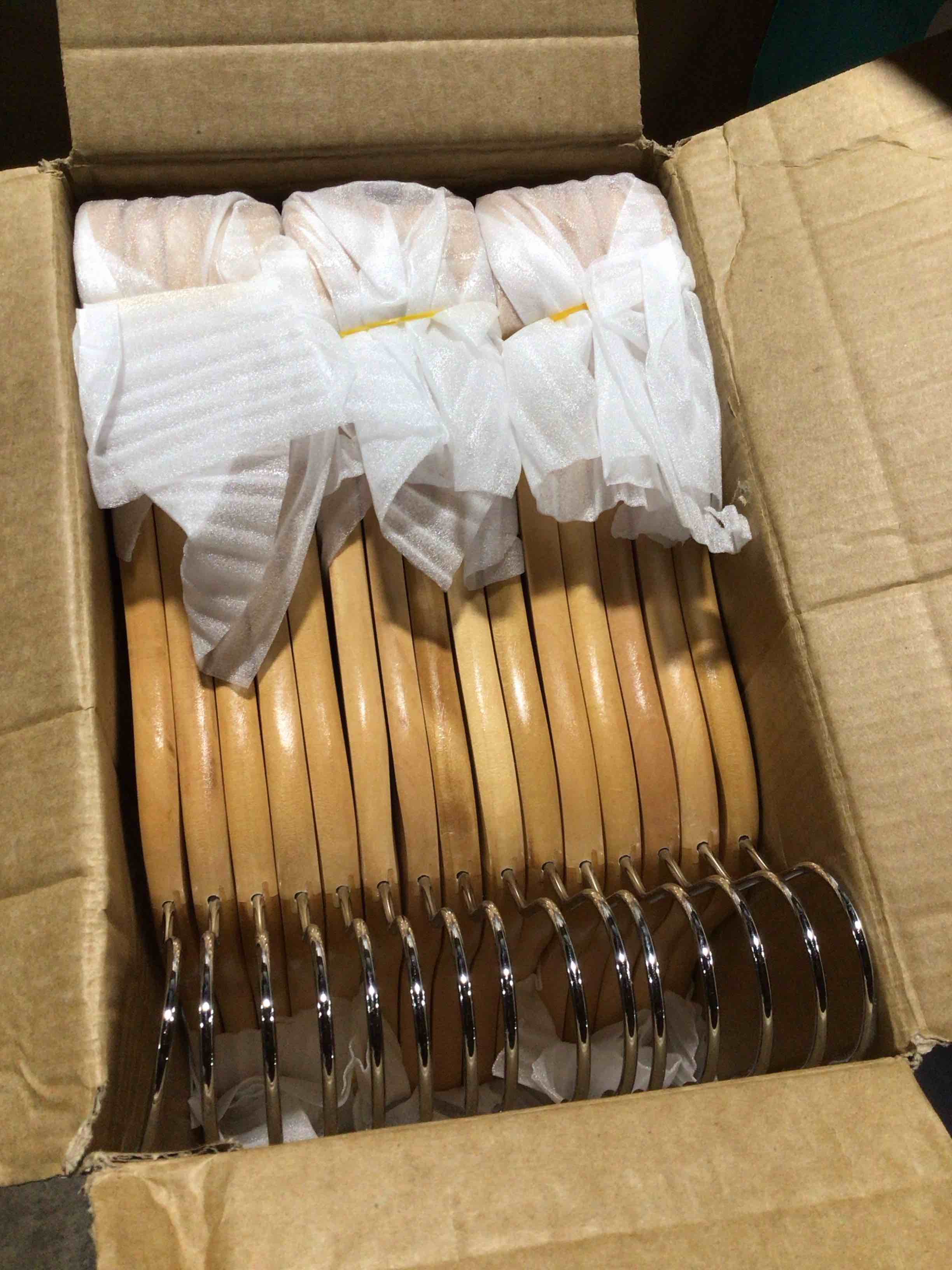 Condition photo showing New/Like New for Ulimart Kid Hangers 30 Pack Soild Wooden Hanger,Natural Smooth Finish Wooden Baby Hangers with Non S