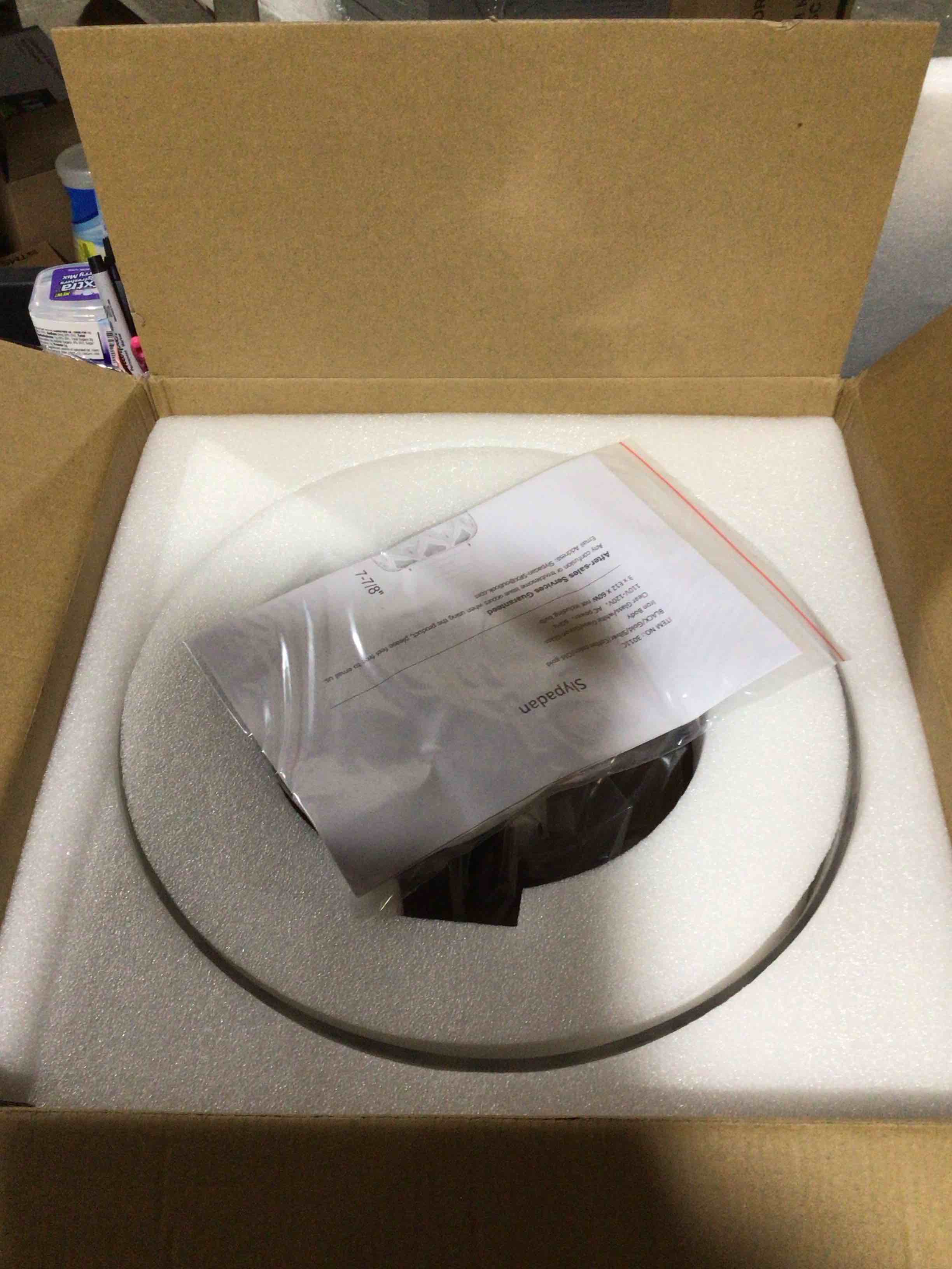 Condition photo showing New/Like New for Semi Flush Mount Ceiling Light, 12 Inch Large Gold Ceiling Light Fixture, 3-Light Globe Glass Farmhouse Kitchen Lighting Fixtures for Bathroom, Hallway, Dining Room (Bulb Not Included)