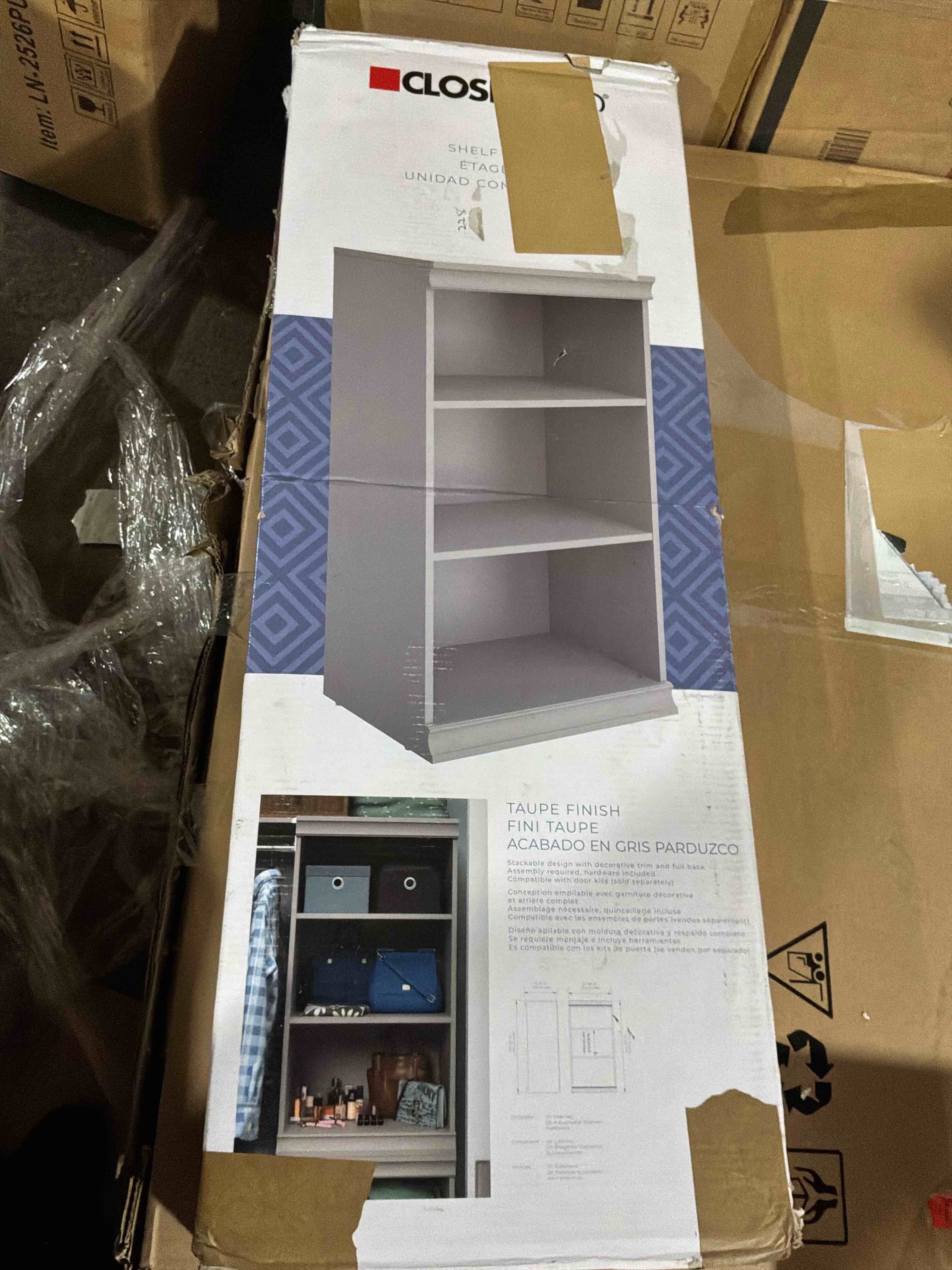 Condition photo showing New/Like New for closetmaid modular closet stackable shelf unit
