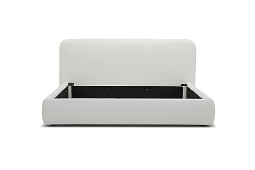 Modrest Liam - Modern Ivory Fabric Upholstered Bed, Queen size 