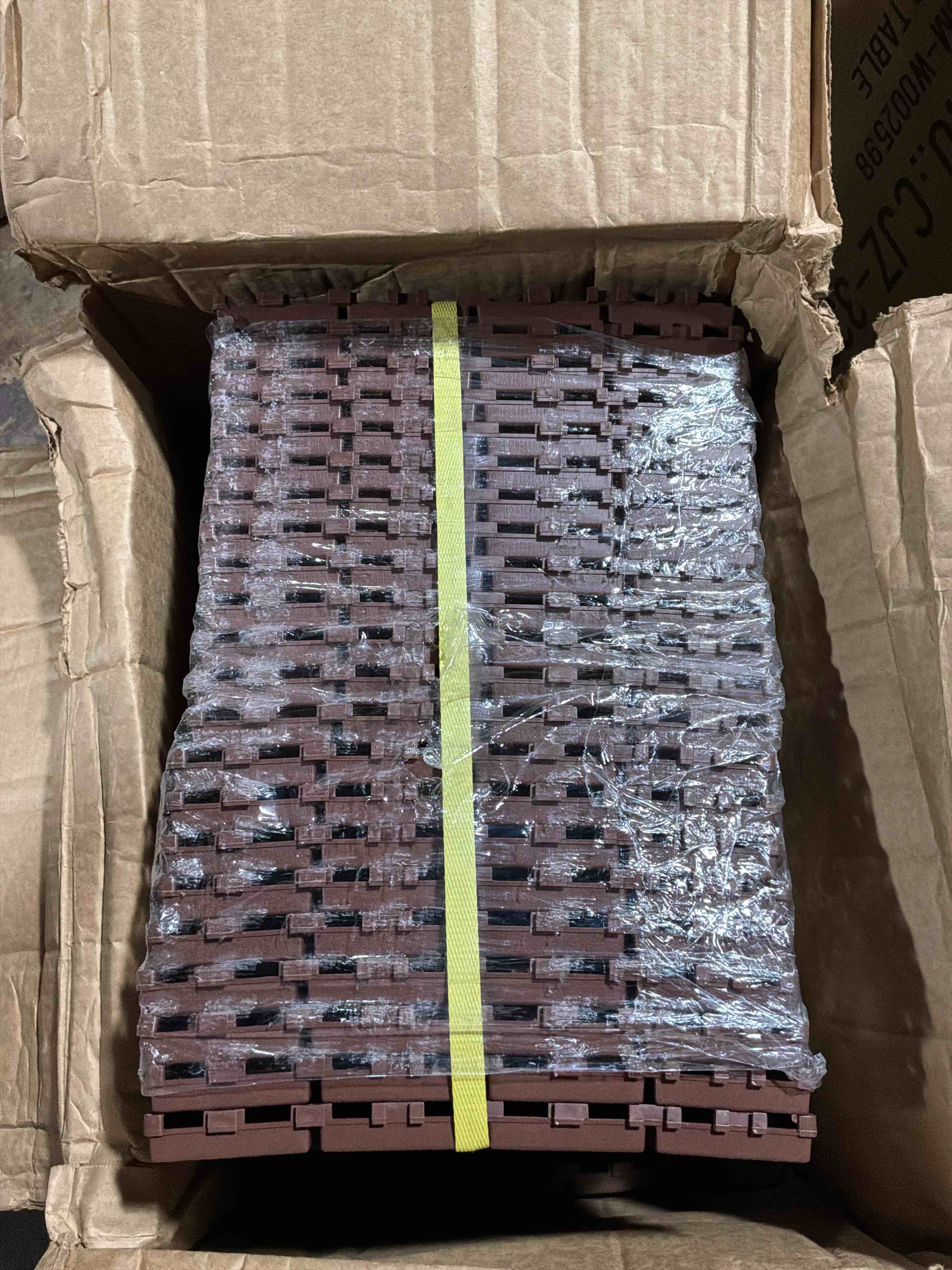 Condition photo showing New/Like New for maocao hoom 11.8-in x 11.8-in dark brown prefinished pressure treated polymer deck tile ( 42.54-sq ft )