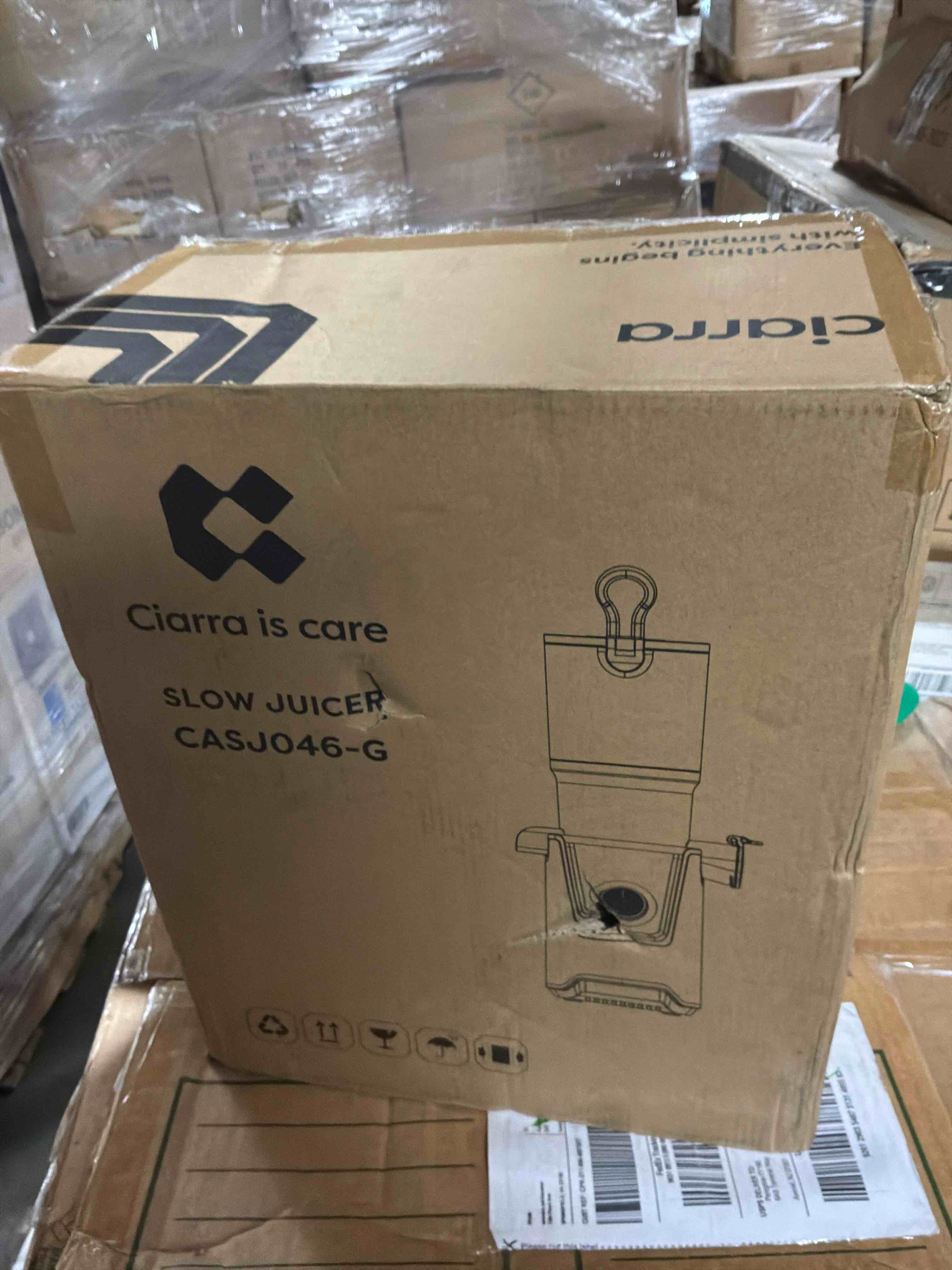 Condition photo showing New/Like New for zeroprep cold press juicer machine, 5.9" wide feed chute juice extractor, 80 oz large hopper, easy to clean & high juice yield, bpa free, slow masticating juicer for whole fruits & vegetables pearl grey