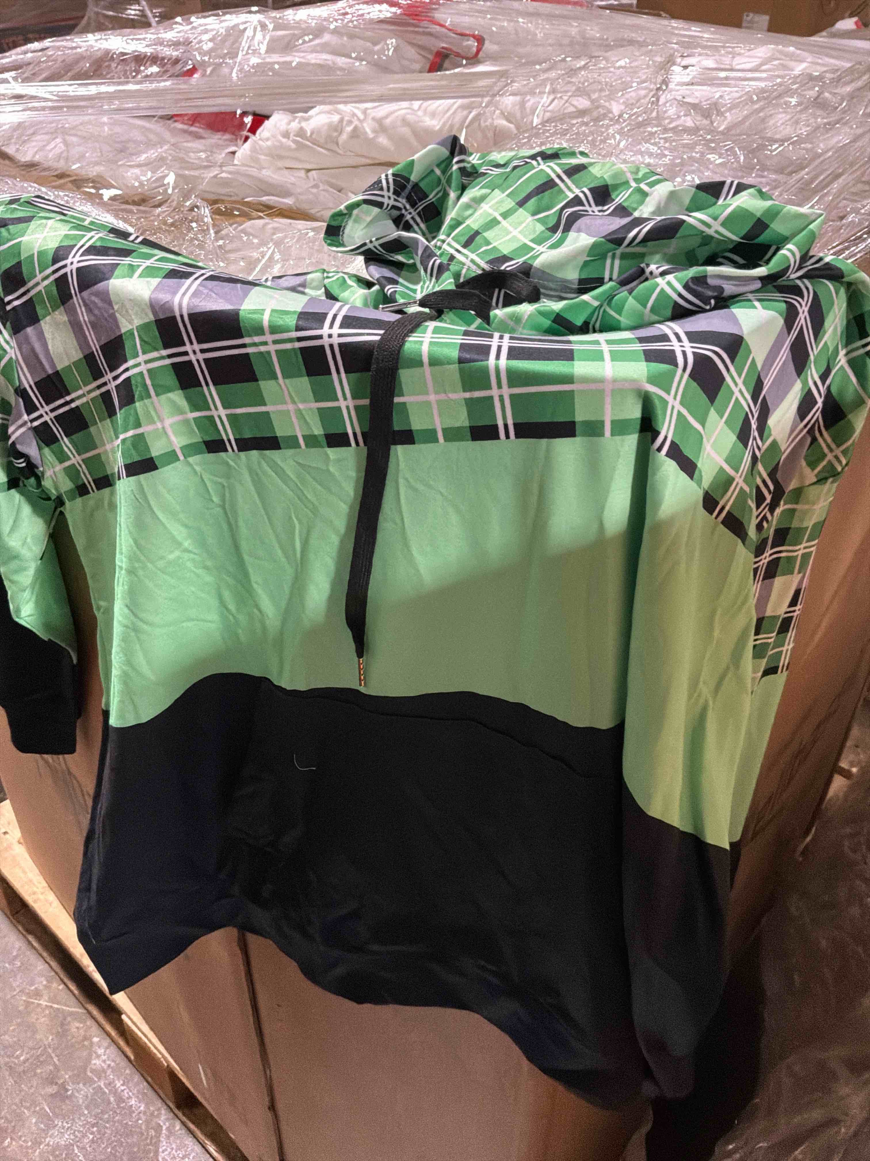 Condition photo showing Good Condition for women’s plus size plaid casual sweatshirt. cap 2xl