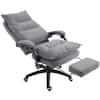 26" x 26" x 51.25" grey polyester adjustable height executive chair with arms