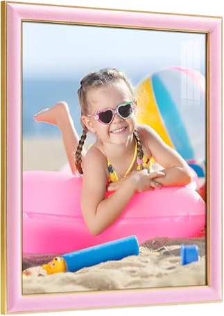 20x27 velvet picture frame, pink 20x27 velvet photo frame with vintage gold border, 20 by 27 poster frame with hd real glass horizontal & vertical display for tabletop and wall decor (1 pack)