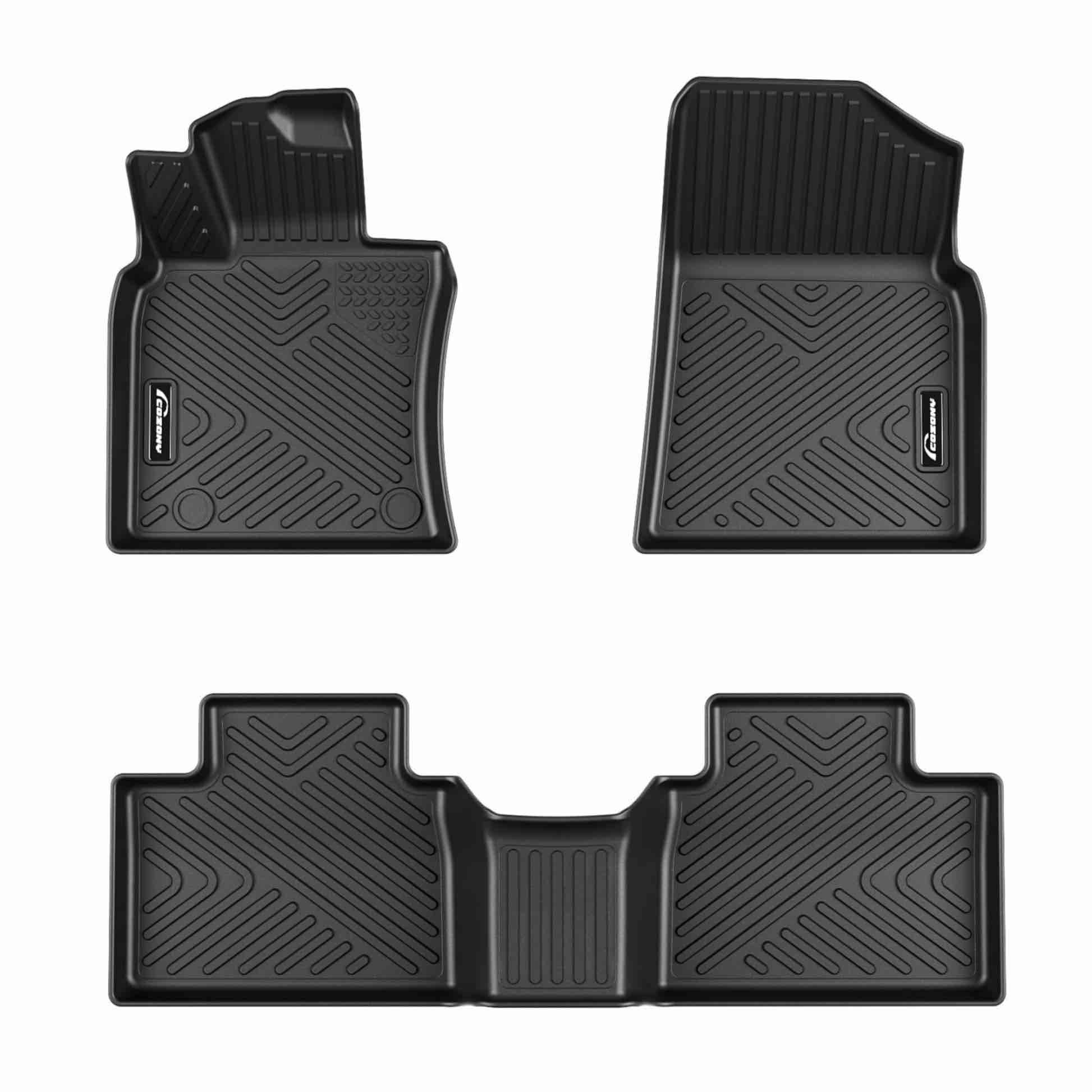Garvee Floor Mats for Toyota Camry 2025 TPE All Weather Vehicle Specific Fit Front & 2nd Row Car Floor Liner Accessories Black